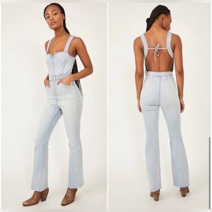 NWT Free People Crvy 2nd Ave One Piece Denim Jumpsuit Madison last One